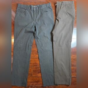 Men's Classic Fit Pants - Gray and Brown Le Chateau